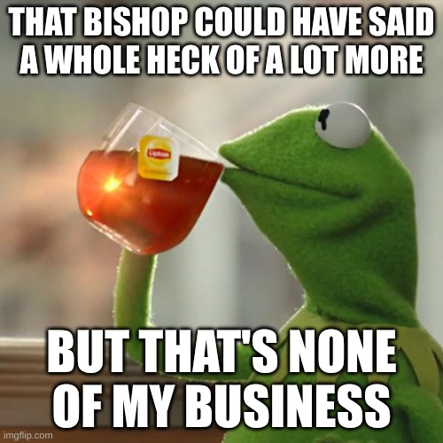 That bishop went EASY on him