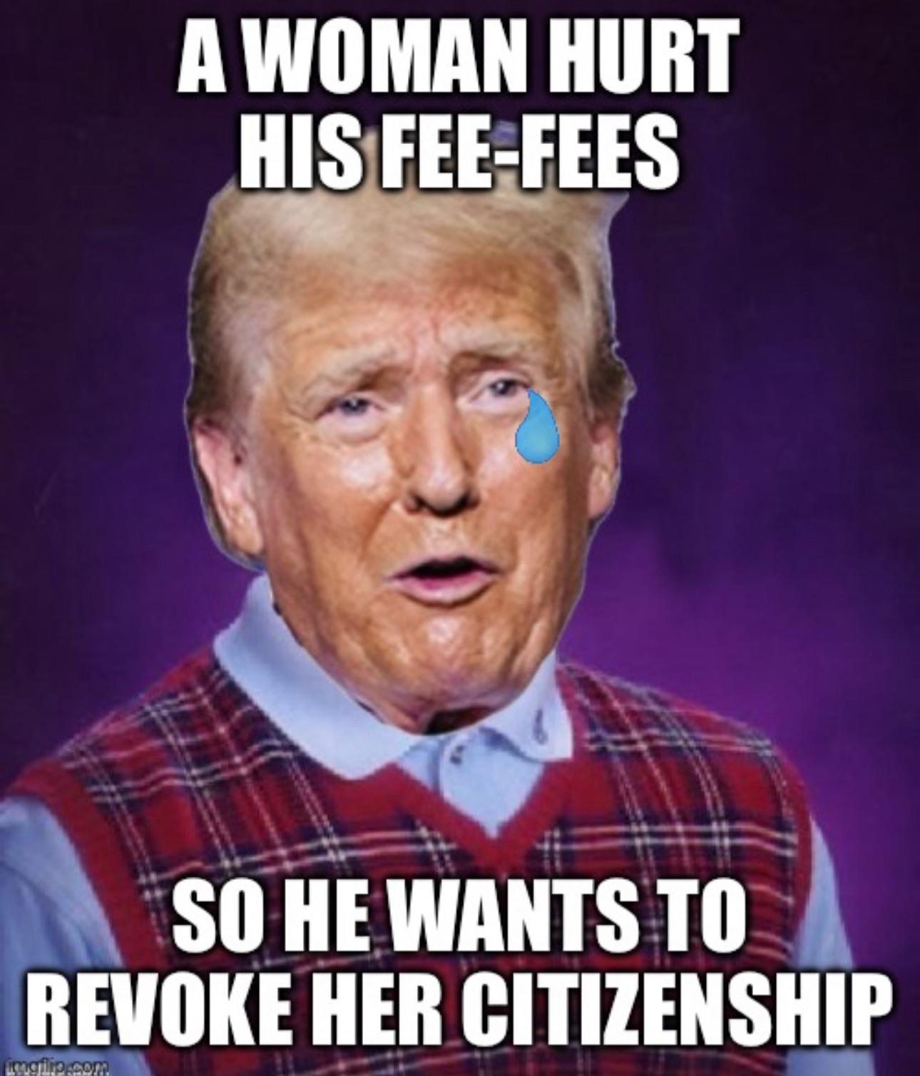 Boo hoo luck Chump
