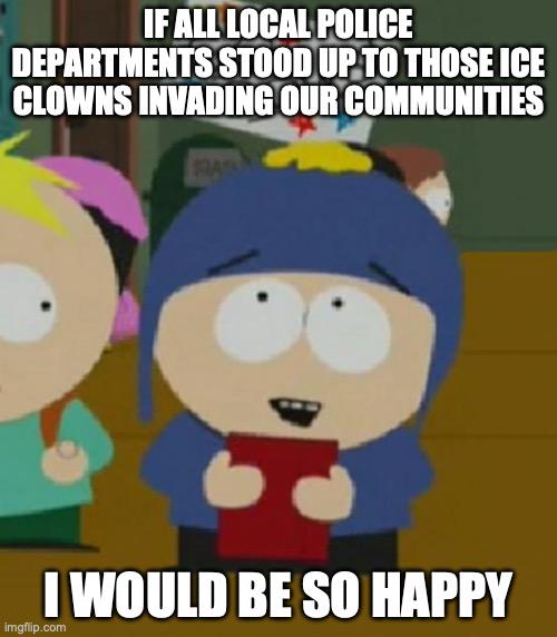 I just saw Portland police officers blocking ICE agents and telling them to leave protestors the hell alone!.