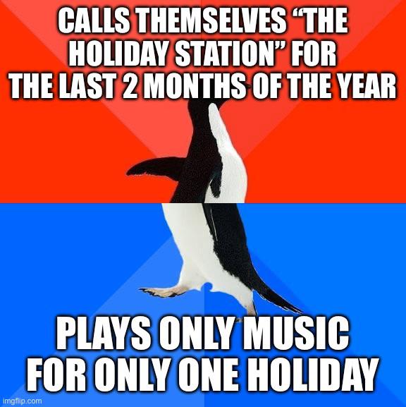 My workplace is really OBSESSED with blasting this radio station at this time of the year. (I’m the only Jewish person that works there)