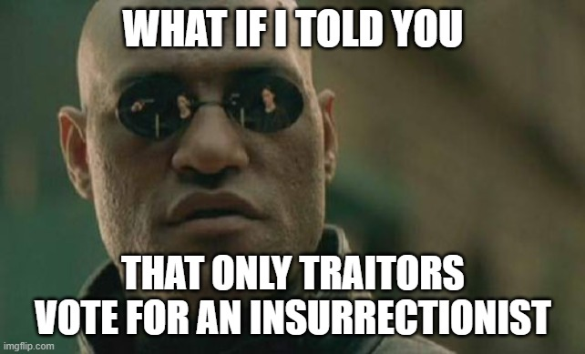 All 2024 Trump voters are traitors because they willingly voted for an insurrectionist