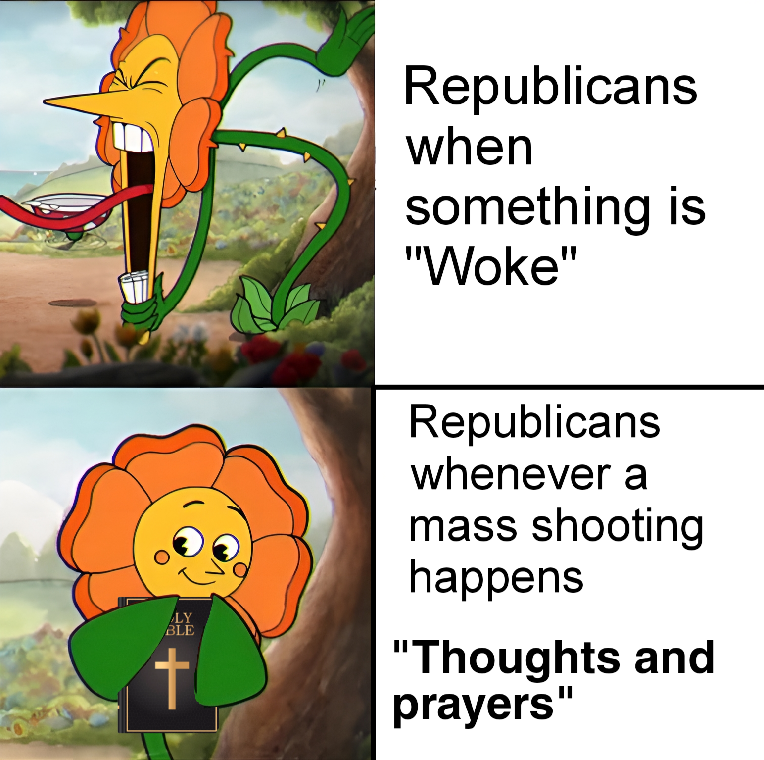 "Thought and prayers"