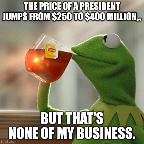 If Donald finds a way to take the plane from Qatar...