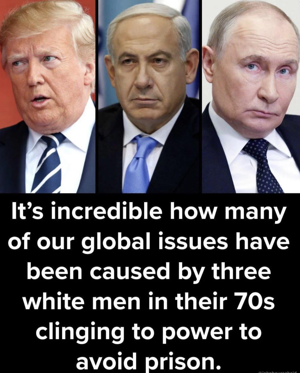 Three white men