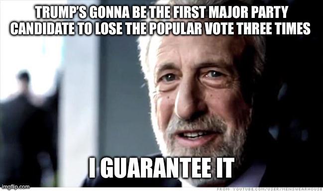 Hopefully the Electoral College stops taking transfers from Trump University, but win or lose…