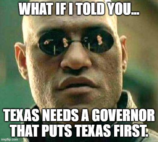 Message for my fellow Texans as Greg Abbott continues to bend the knee to Donald Trump over the needs of Texans...