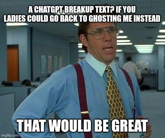 I never thought I would say this.