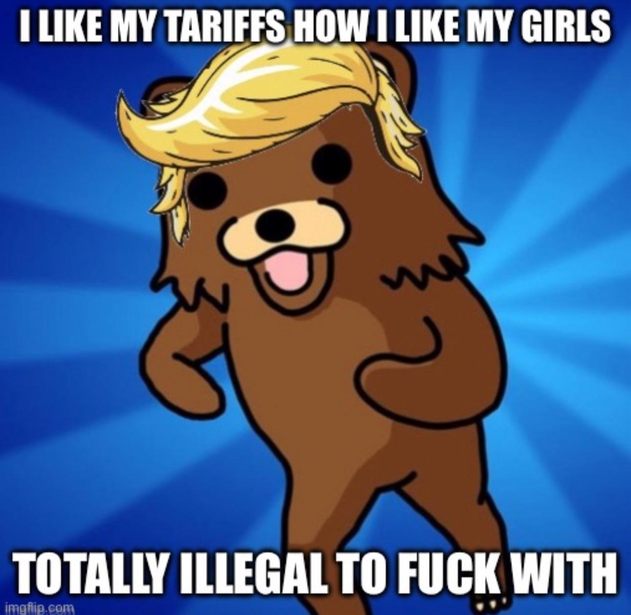 Tsk Tsk Tariff Pedo Bear