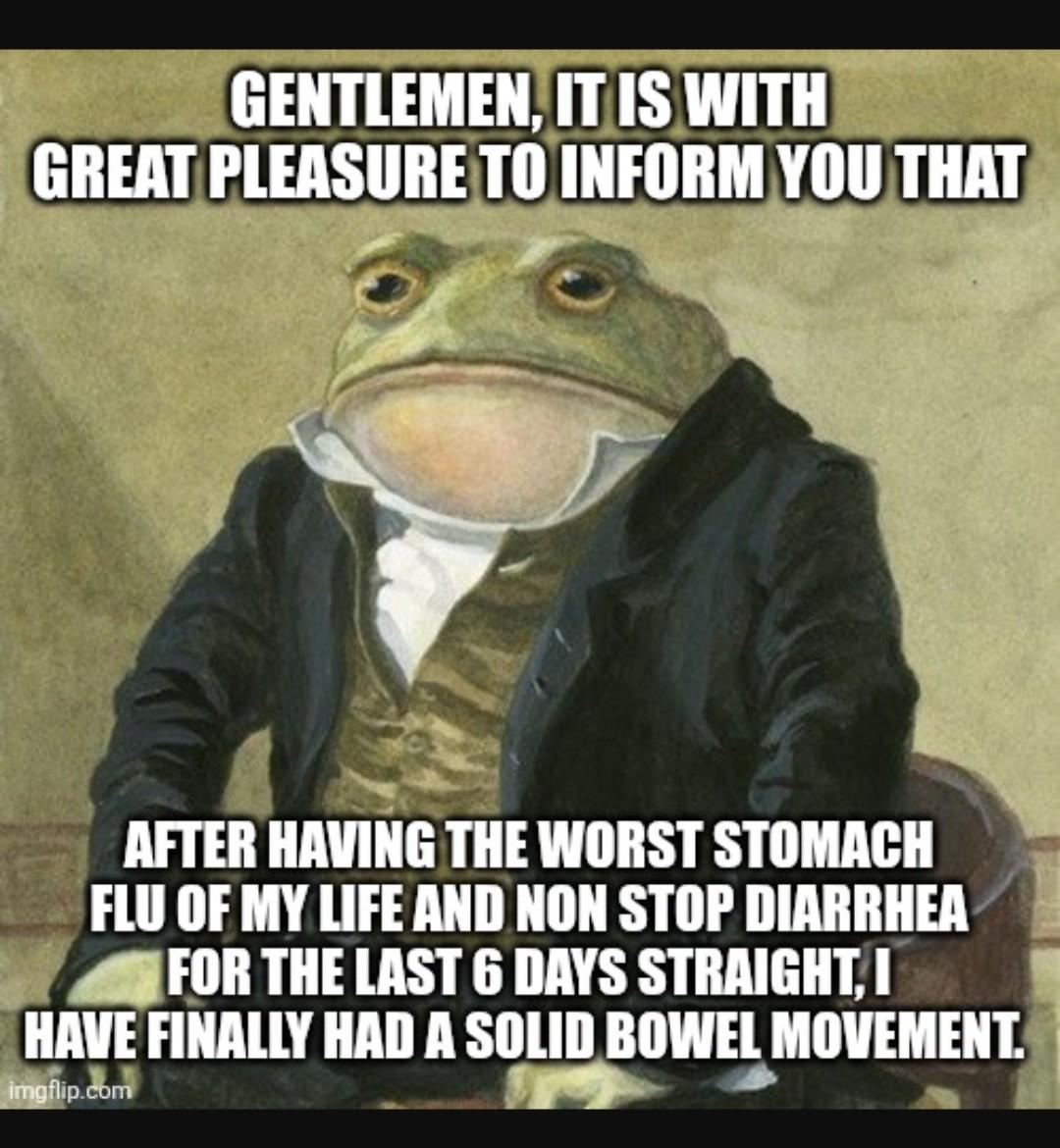 One of the worst weeks of my life. 2 hospital visits later and finally feeling better.