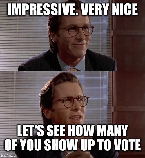 Me when I hear that the No Kings protests set turnout records