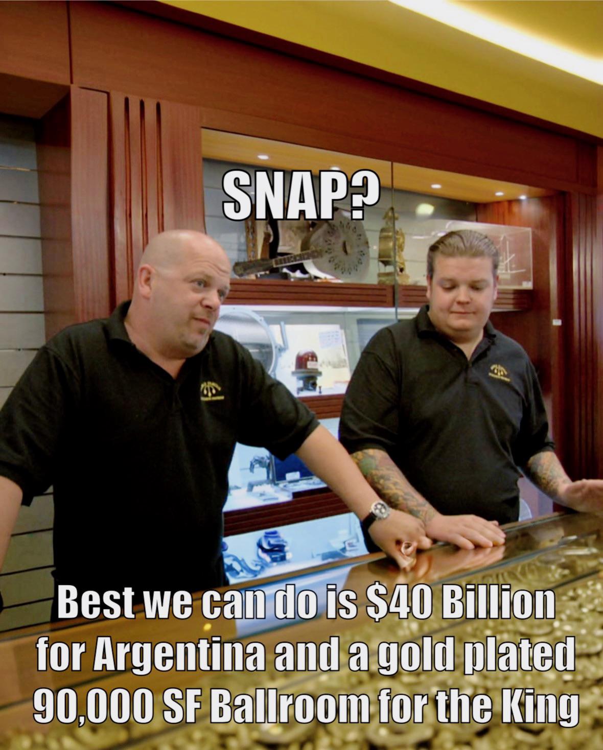 You want a bailout? I’ll throw in a coupon for Taco Tuesday, but that’s my final offer