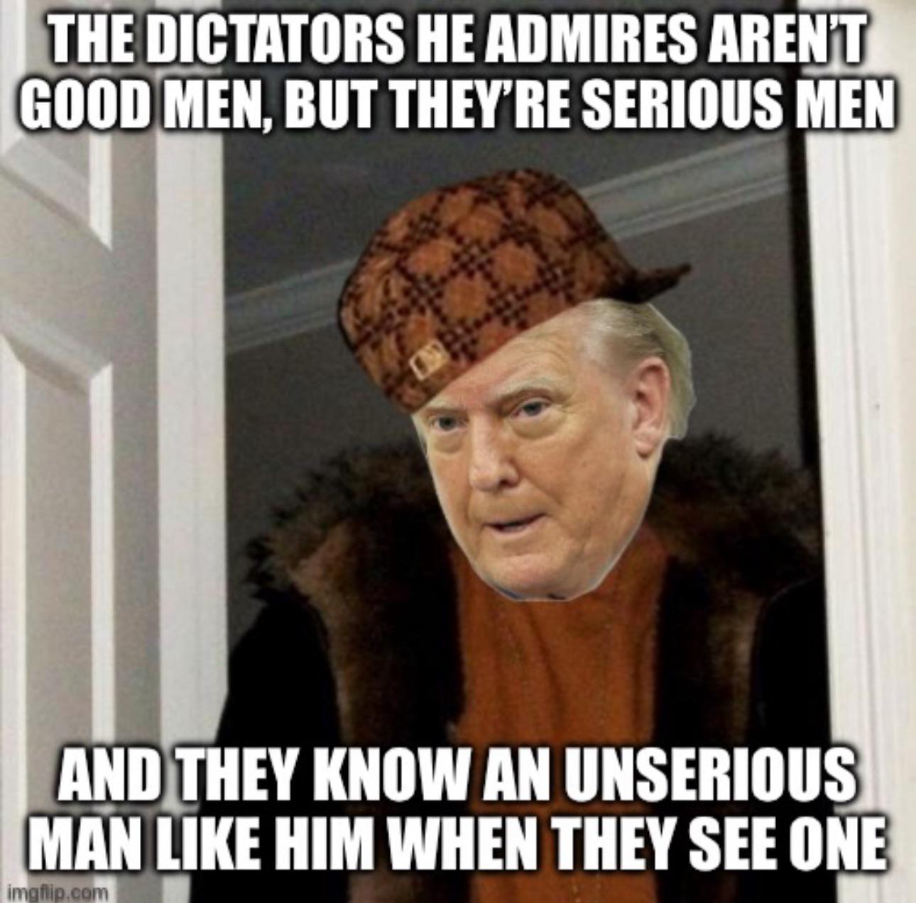 The only serious thing about scumbag is he’s a pedo