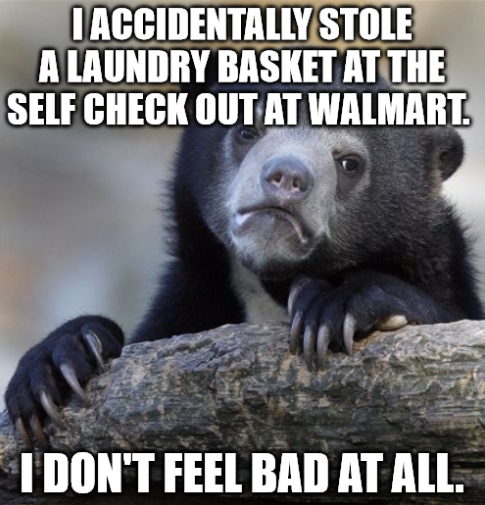 I was using it rather than being forced to buy more reusable bags. I needed it, I just forgot to scan it with my groceries.