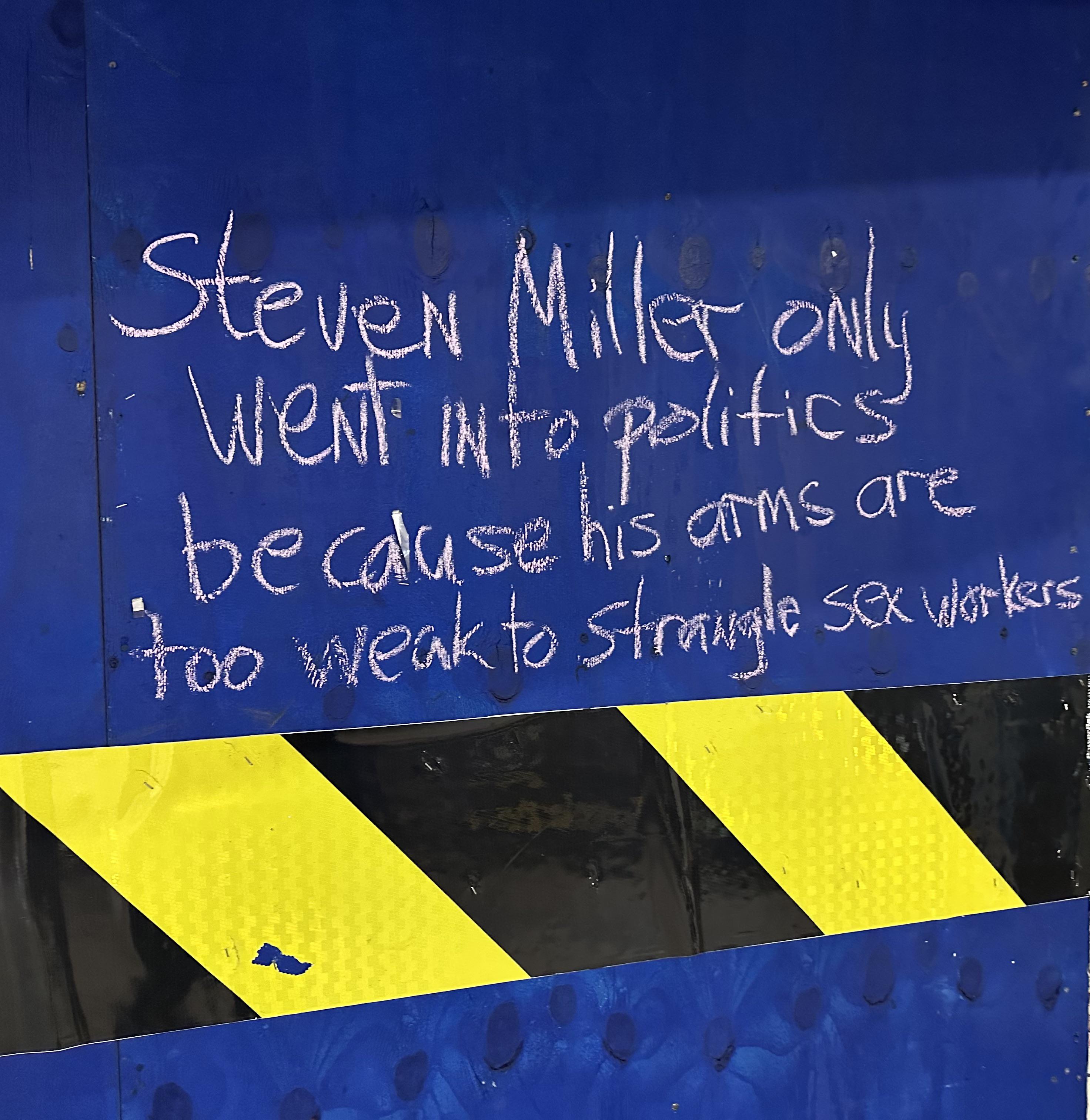 Graffiti spotted in NYC subway system