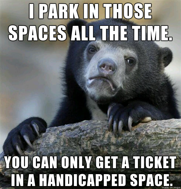 Those "park here for pick-up" spaces that all the stores have now?