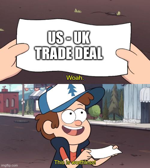 What if I told you 2.4% of US imports come from the UK, and they are one of very few partners where we already had a trade surplus
