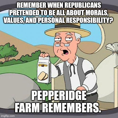 Decades of chest-beating, only to get exposed because of Trump.