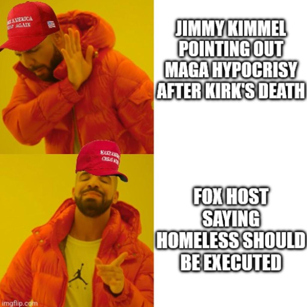 Kimmel got cancelled by Trump but Fox News host gets a pass after death threats to homeless