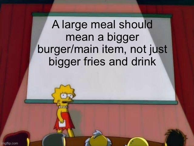 I don’t want more fries, I want a bigger burger!