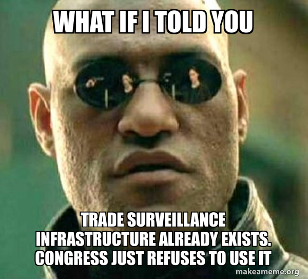 Trade surveillance exists. Congress just won’t use it.