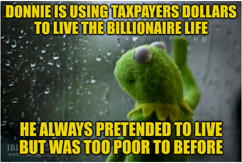 Hobnobbing with sports teams, jetting around on a private plane, and golfing for free; Donnie can finally do billionaire things and not just pretend to be one.