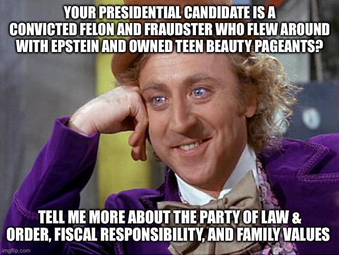 Is there even a Republican platform left besides tax cuts for the rich and subjugating half the country to their mythology?