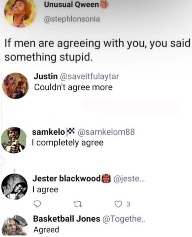 Lol, just doing it for her