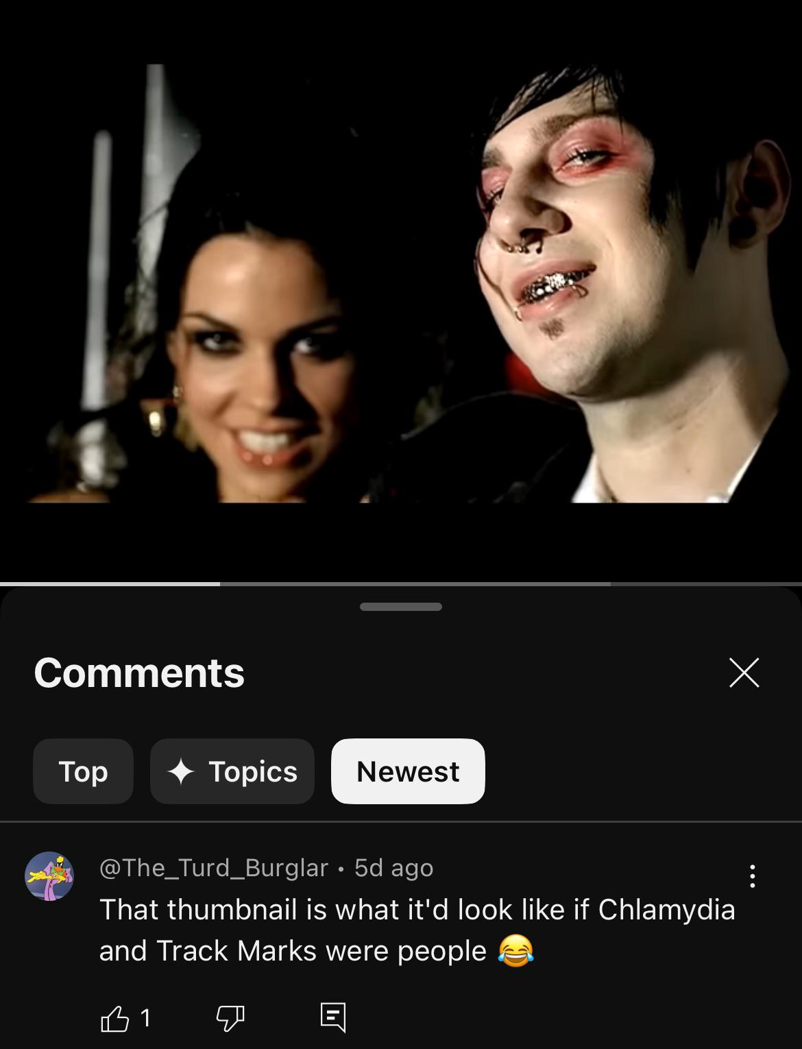 From an Avenged Sevenfold video, tried to screenshot the exact frame that they used for the thumbnail