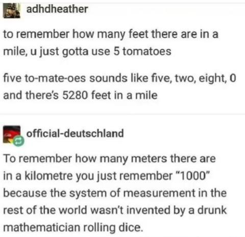 I'm with the metric system on this one