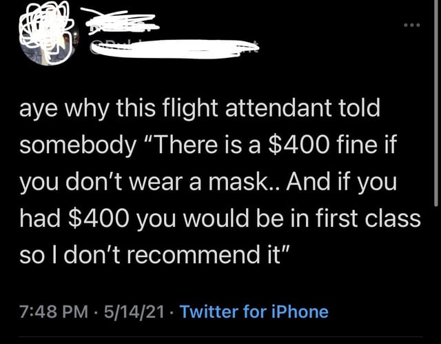 Flight attendant has had enough