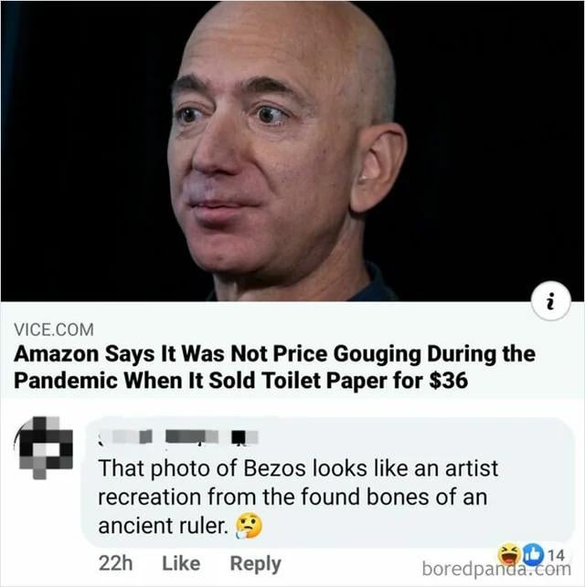 Bezos is an ancient egyptian pharoah