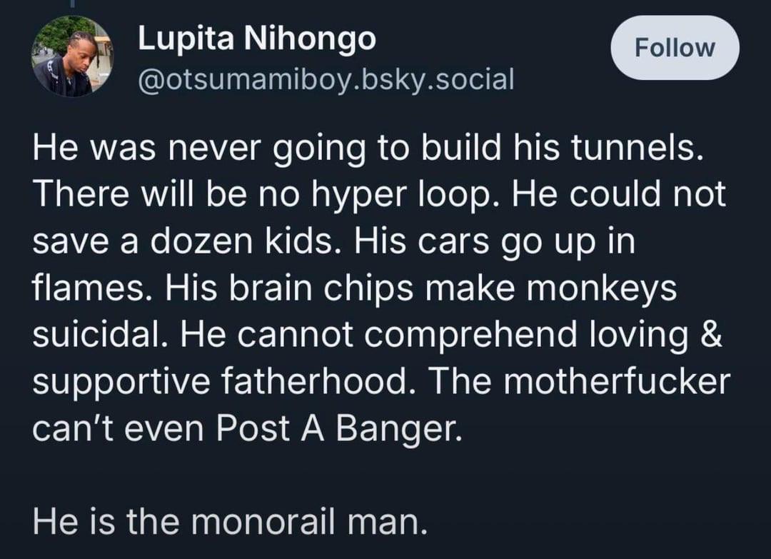 He is the monorail man.