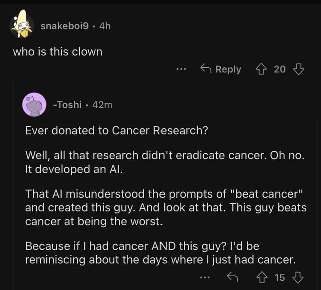 In a post about a guy doing a cringe ass tiktok with a visibly uncomfortable cancer patient