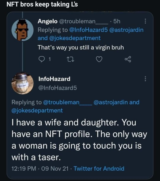 NFT bros keep taking the hits