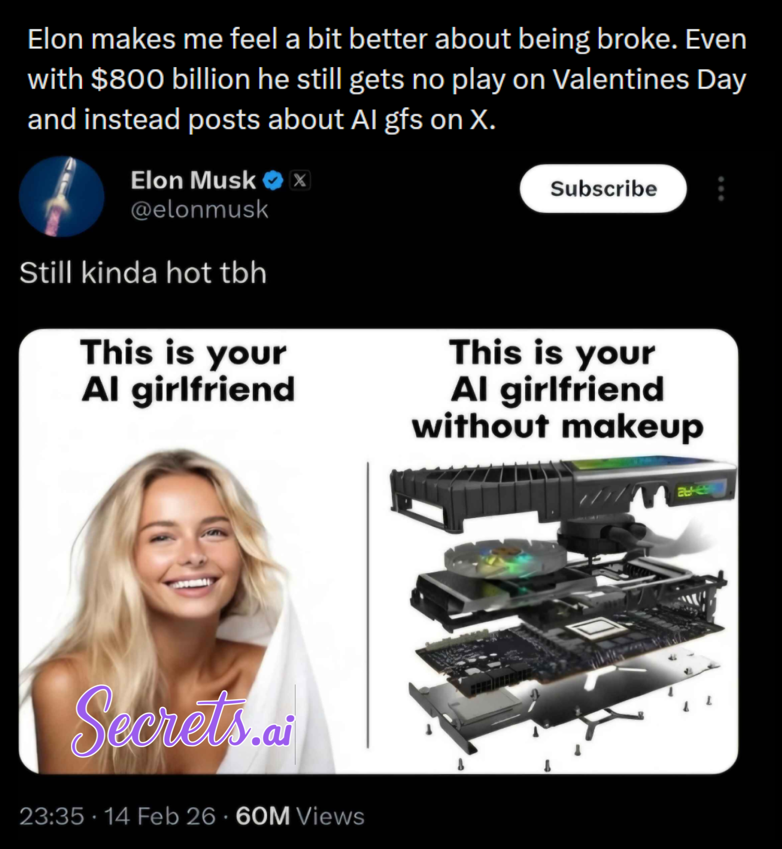 $800 billion and still posting like he's unemployed