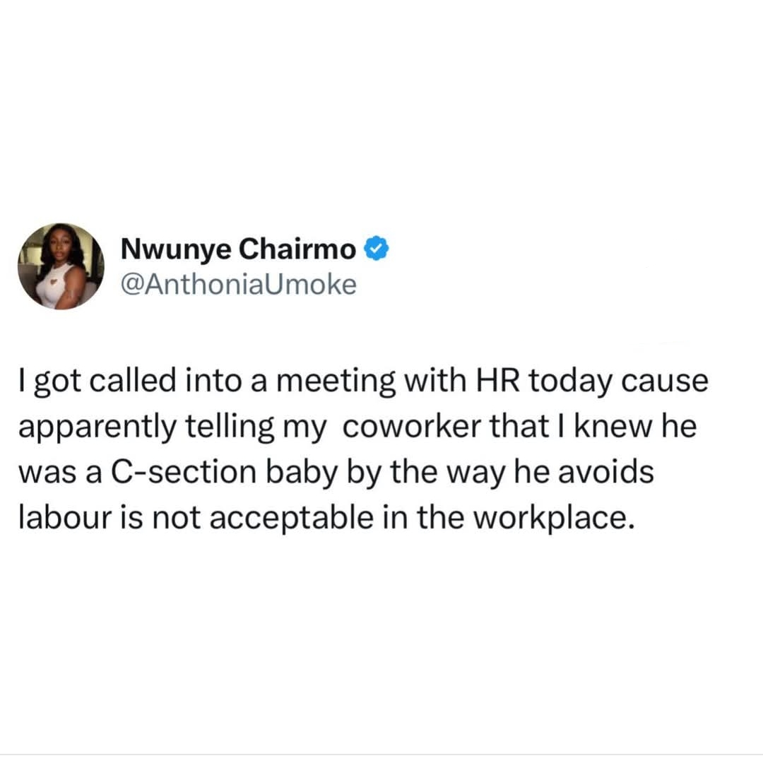 Lady literally csectioned him