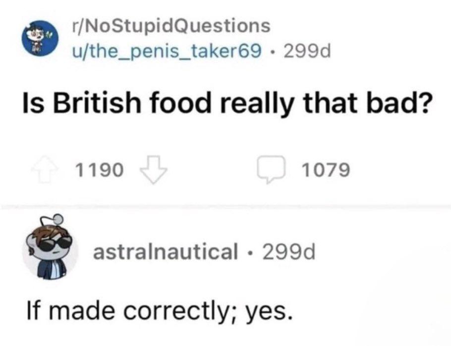 What’s considered as British food tho?