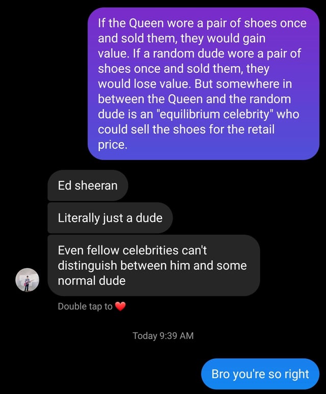 Ed Sheeran, celebrity of equilibrium