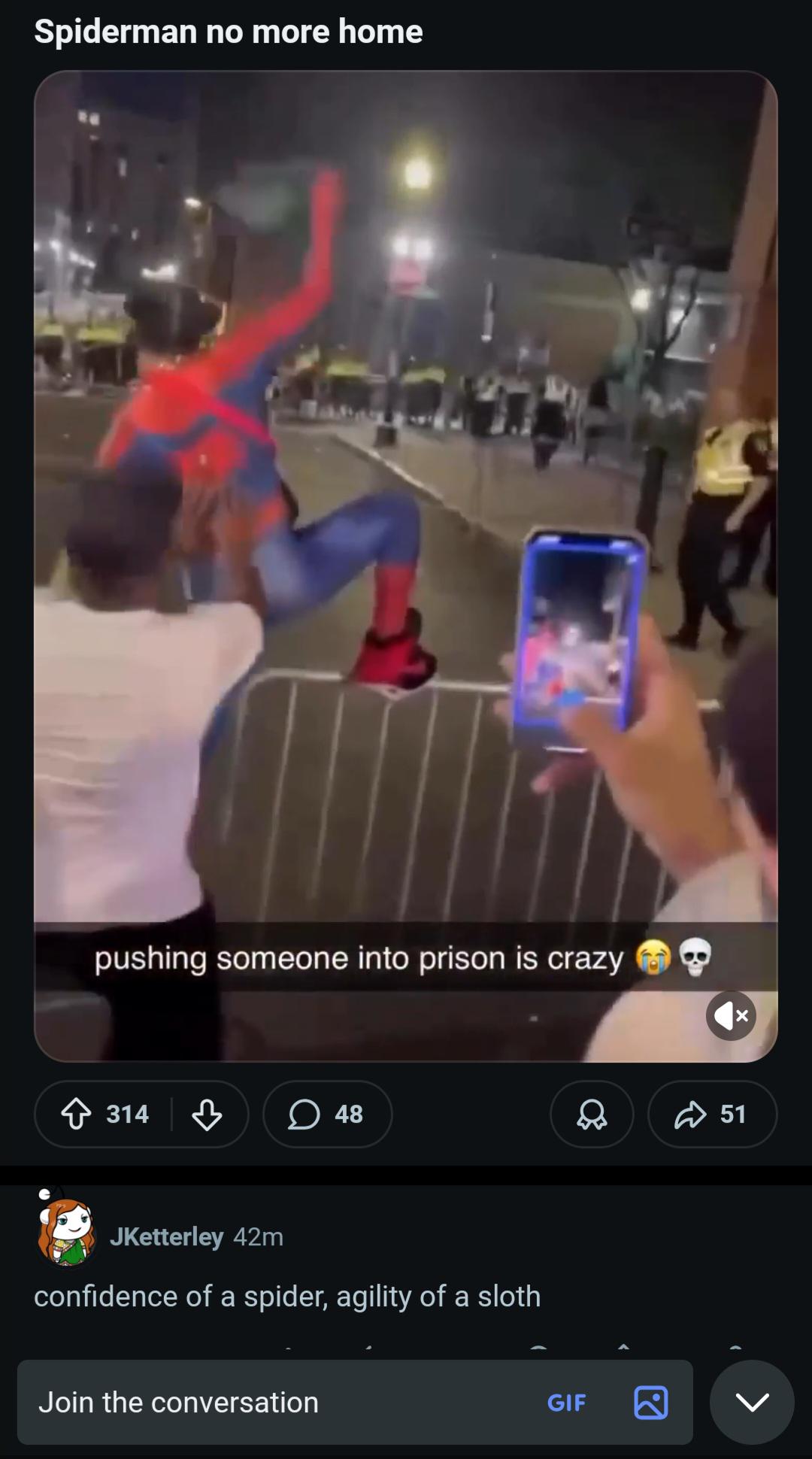 Poor guy does not have high agility