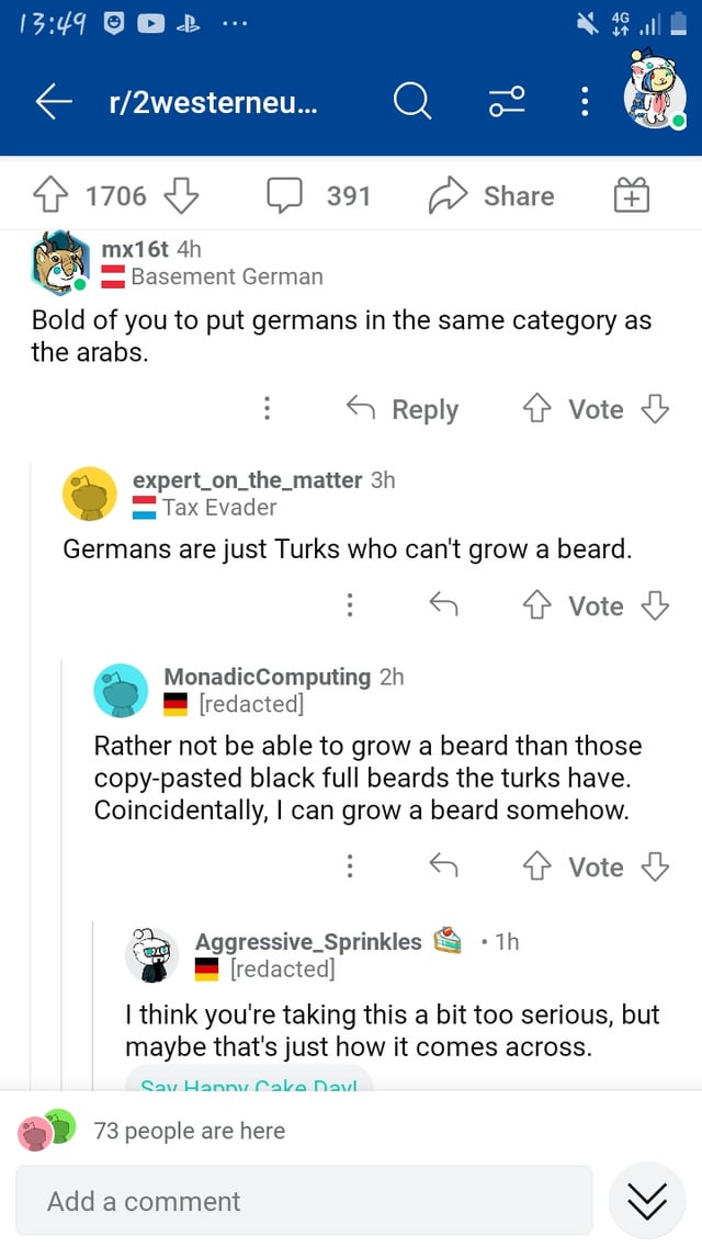 Germans are just Turks who can't grow a beard