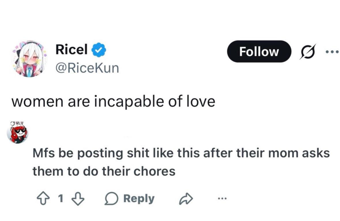 And those MFs Always have a Corny Anime PFP