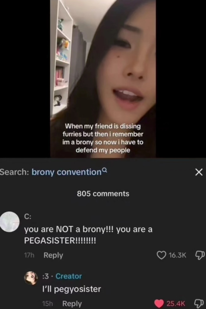 Ngl i had to search up what a "pegasister" is 😭