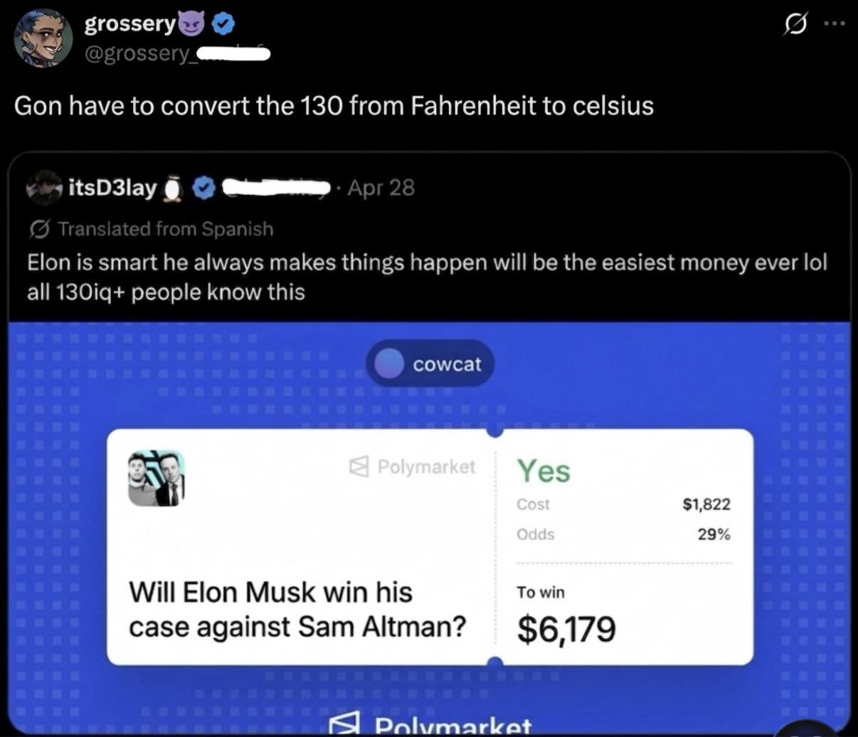 not even elons neuralink chip giving them a 130iq result