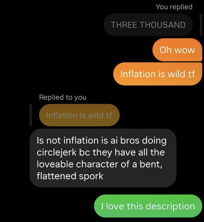 “Loveable character of a bent flattened spork”