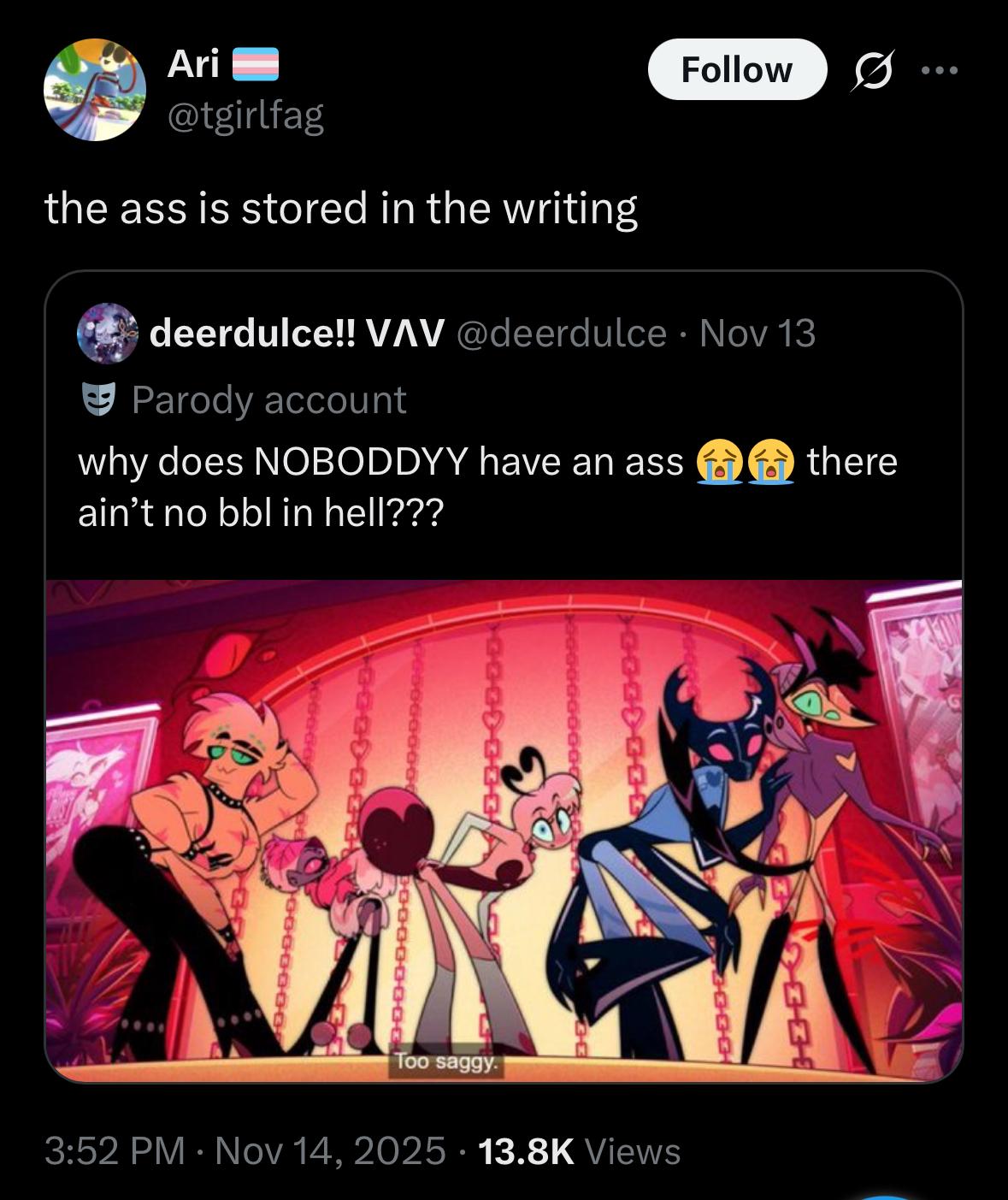 For context this is abt the show hazbin hotel