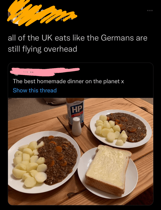 Insulting UK Food