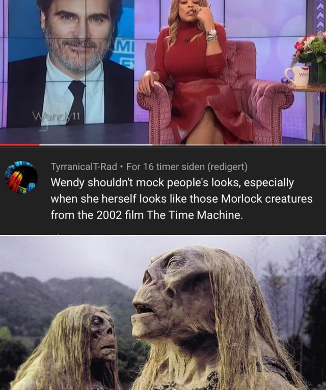Wendy's reflection is giving major Morlock vibes. Ouch!