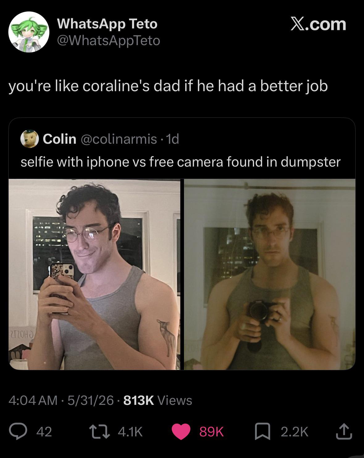 I mean he does…
