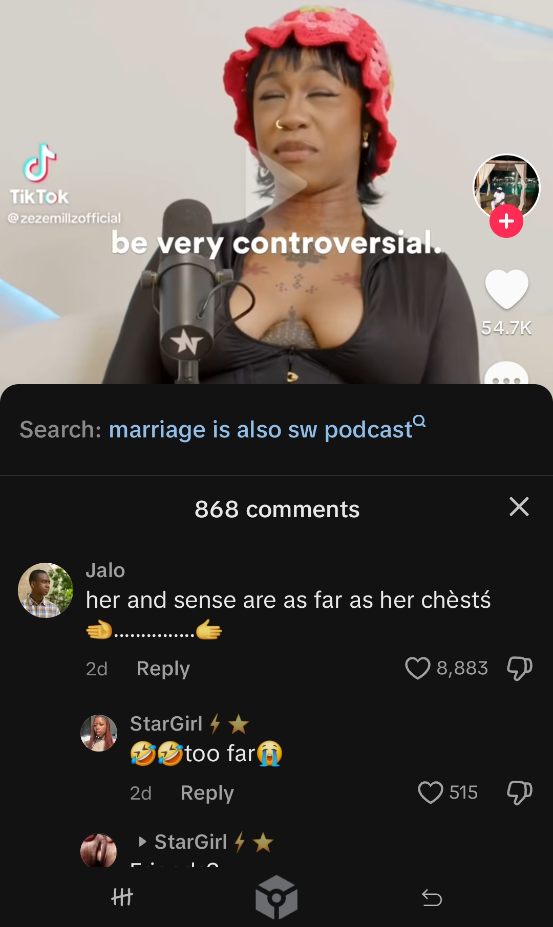 She said that marriage is sex work