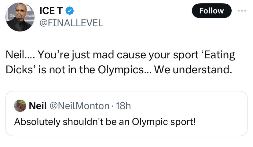 Ice T defends breakdancing at the Olympics